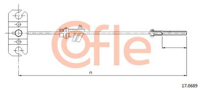Cable Pull, parking brake COFLE 92.17.0689