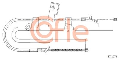 Cable Pull, parking brake COFLE 92.17.1071