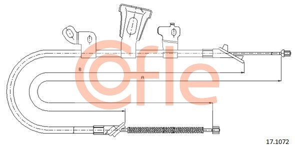 COFLE 92.17.1072 Cable Pull, parking brake