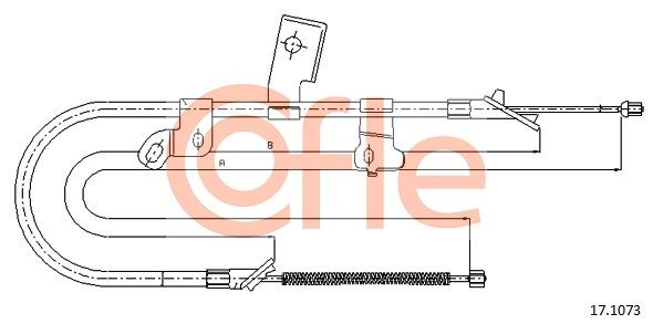 COFLE 92.17.1073 Cable Pull, parking brake