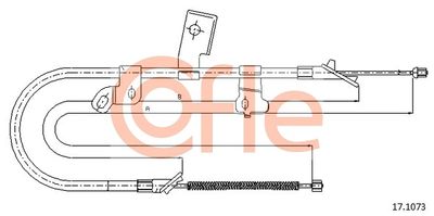 Cable Pull, parking brake COFLE 92.17.1073