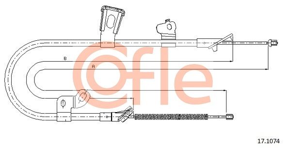 COFLE 92.17.1074 Cable Pull, parking brake