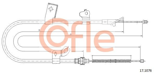 COFLE 92.17.1076 Cable Pull, parking brake