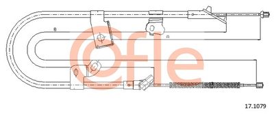 Cable Pull, parking brake COFLE 92.17.1079