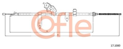 Cable Pull, parking brake COFLE 92.17.1080