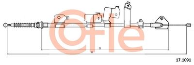 Cable Pull, parking brake COFLE 92.17.1091