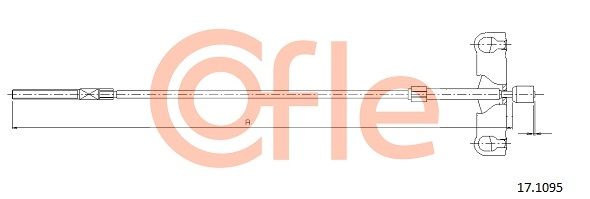 COFLE 92.17.1095 Cable Pull, parking brake