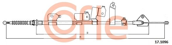 COFLE 92.17.1096 Cable Pull, parking brake