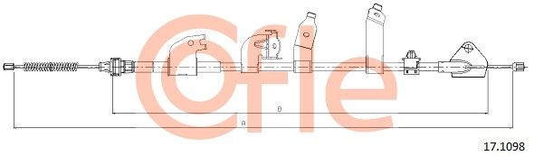 COFLE 92.17.1098 Cable Pull, parking brake
