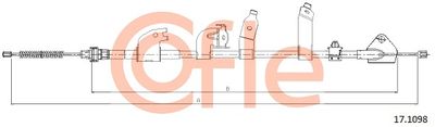 Cable Pull, parking brake COFLE 92.17.1098