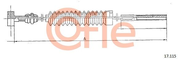 COFLE 92.17.115 Cable Pull, parking brake