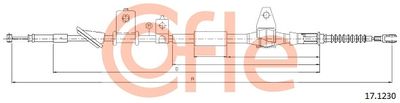 Cable Pull, parking brake COFLE 92.17.1230