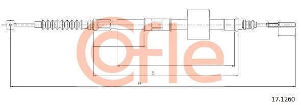 COFLE 92.17.1260 Cable Pull, parking brake
