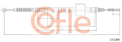 Cable Pull, parking brake COFLE 92.17.1260