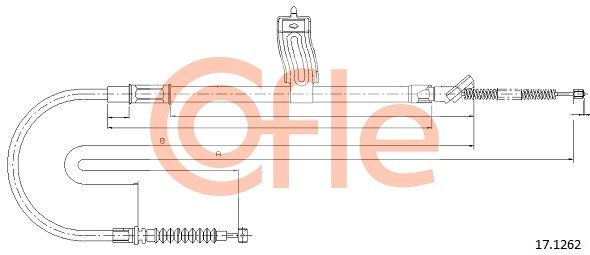 COFLE 92.17.1262 Cable Pull, parking brake