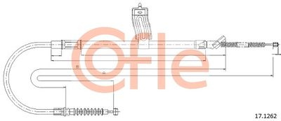 Cable Pull, parking brake COFLE 92.17.1262