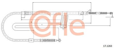 Cable Pull, parking brake COFLE 92.17.1263