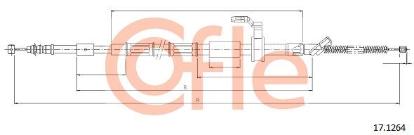 COFLE 92.17.1264 Cable Pull, parking brake