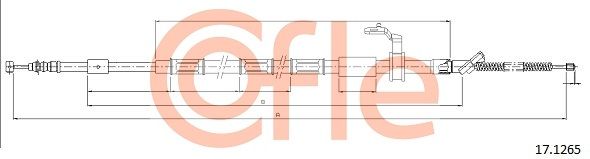 COFLE 92.17.1265 Cable Pull, parking brake