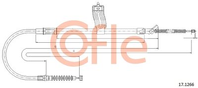 Cable Pull, parking brake COFLE 92.17.1266