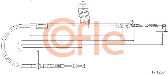 COFLE 92.17.1268 Cable Pull, parking brake