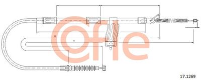 Cable Pull, parking brake COFLE 92.17.1269