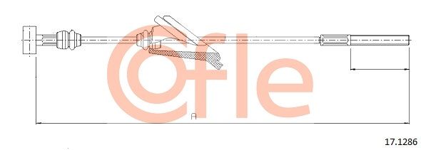 COFLE 92.17.1286 Cable Pull, parking brake