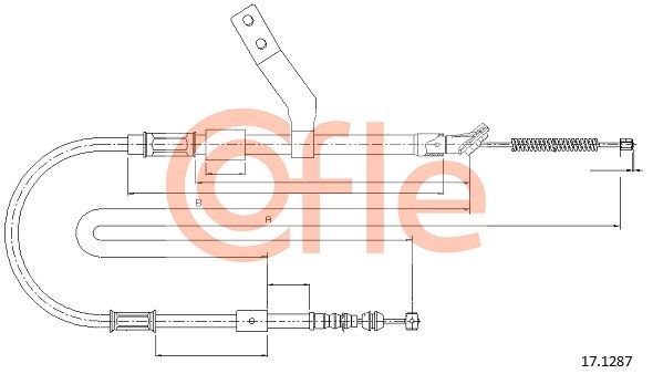 COFLE 92.17.1287 Cable Pull, parking brake
