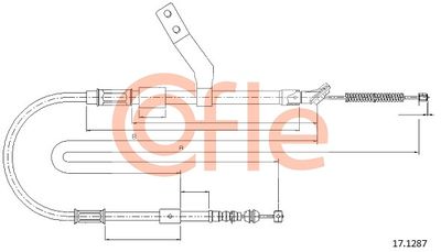 Cable Pull, parking brake COFLE 92.17.1287