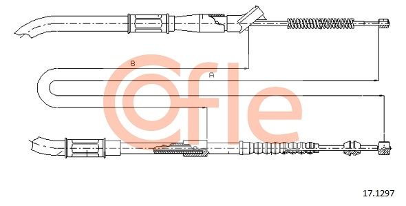 COFLE 92.17.1297 Cable Pull, parking brake