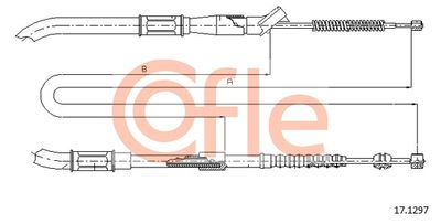 Cable Pull, parking brake COFLE 92.17.1297