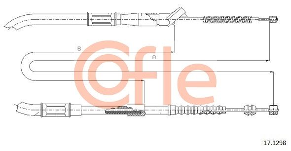 COFLE 92.17.1298 Cable Pull, parking brake