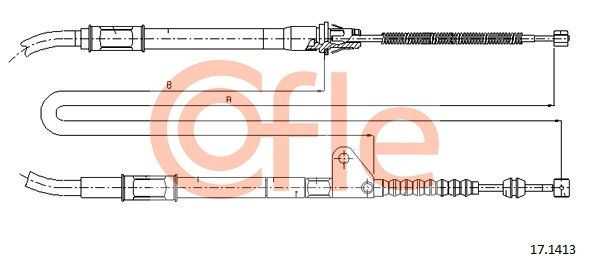 COFLE 92.17.1413 Cable Pull, parking brake