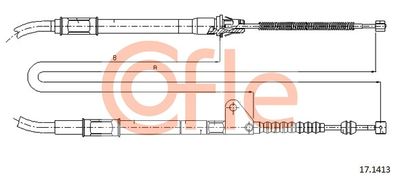 Cable Pull, parking brake COFLE 92.17.1413