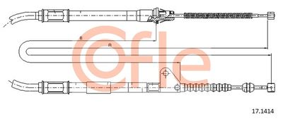 Cable Pull, parking brake COFLE 92.17.1414