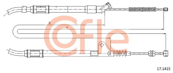 COFLE 92.17.1415 Cable Pull, parking brake