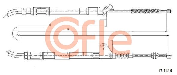 COFLE 92.17.1416 Cable Pull, parking brake