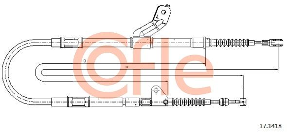 COFLE 92.17.1418 Cable Pull, parking brake