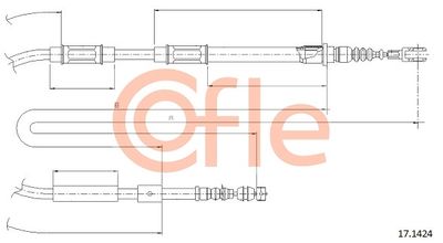 Cable Pull, parking brake COFLE 92.17.1424