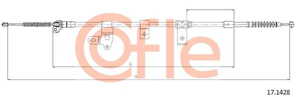COFLE 92.17.1428 Cable Pull, parking brake