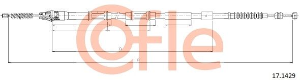 COFLE 92.17.1429 Cable Pull, parking brake