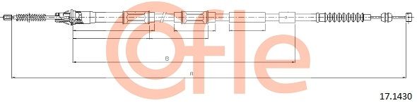 COFLE 92.17.1430 Cable Pull, parking brake