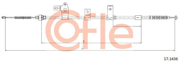 COFLE 92.17.1436 Cable Pull, parking brake