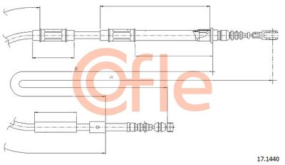 Cable Pull, parking brake COFLE 92.17.1440