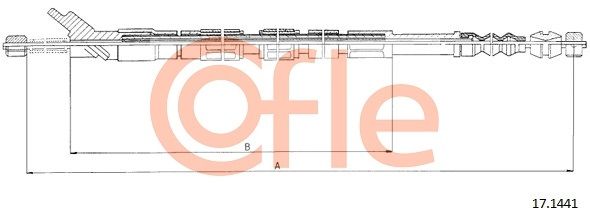 COFLE 92.17.1441 Cable Pull, parking brake