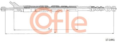 Cable Pull, parking brake COFLE 92.17.1441