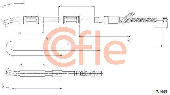 COFLE 92.17.1445 Cable Pull, parking brake