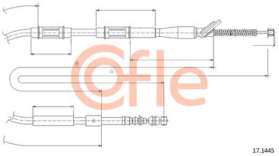 Cable Pull, parking brake COFLE 92.17.1445