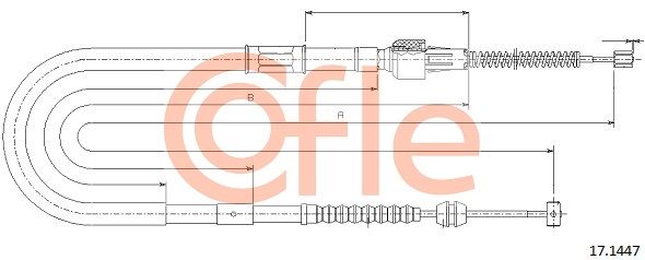 COFLE 92.17.1447 Cable Pull, parking brake