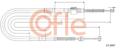 Cable Pull, parking brake COFLE 92.17.1447